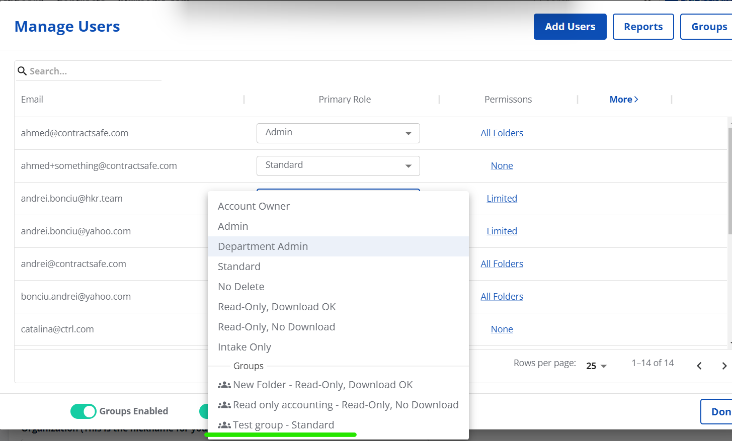 Creating User Groups