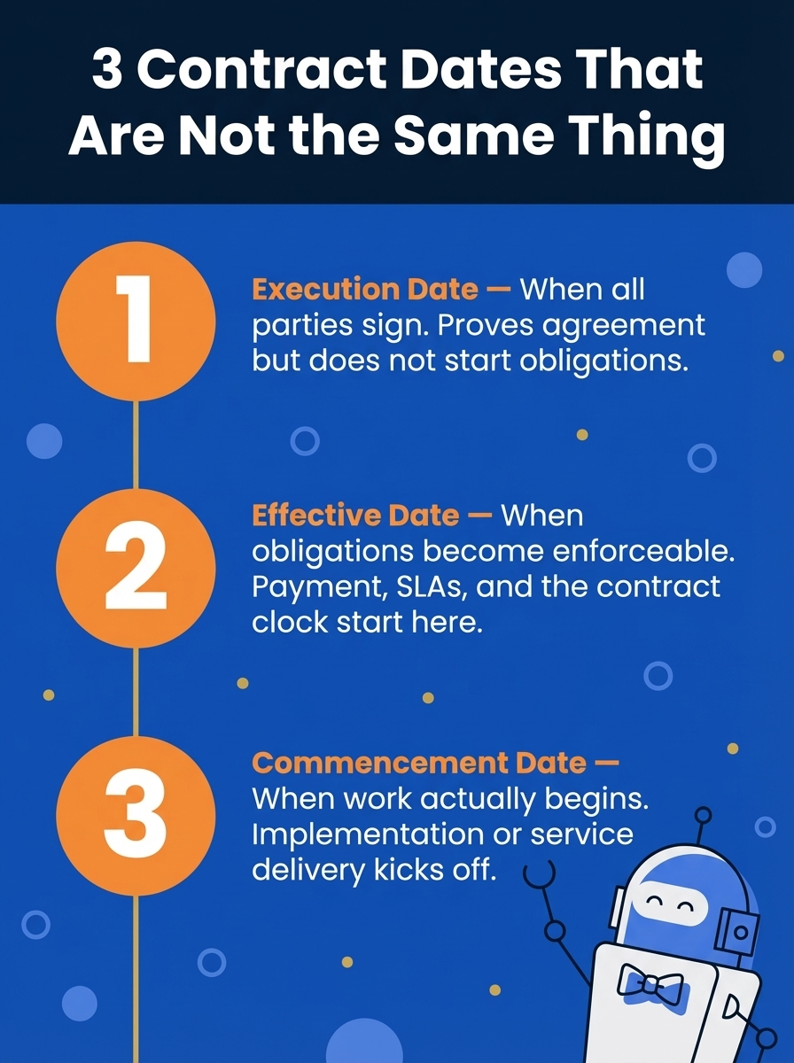 3 Contract Dates That Are Not the Same Thing