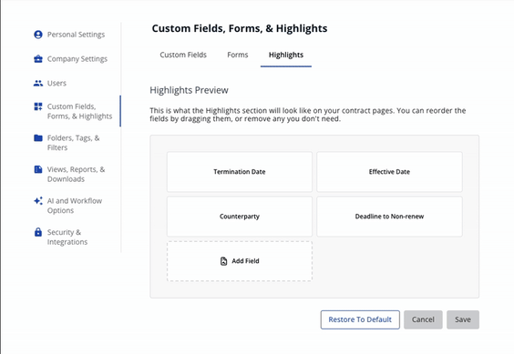 Add Highlight Field