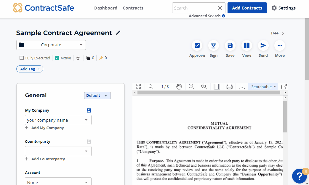 How do I highlight key contract terms?