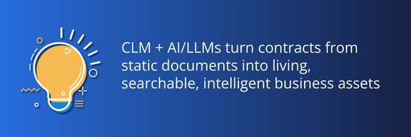 CLM + AI turn contracts into living searchable intelligent business assets_600x200