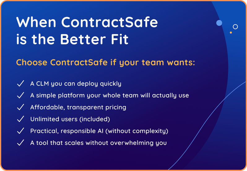 When is ContractSafe a better fit over LinkSquares checklist