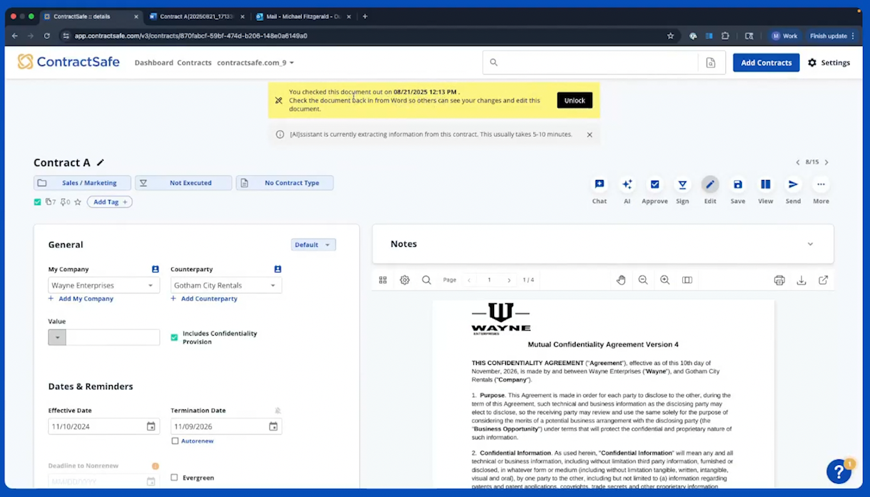 Word Editor_checked out document