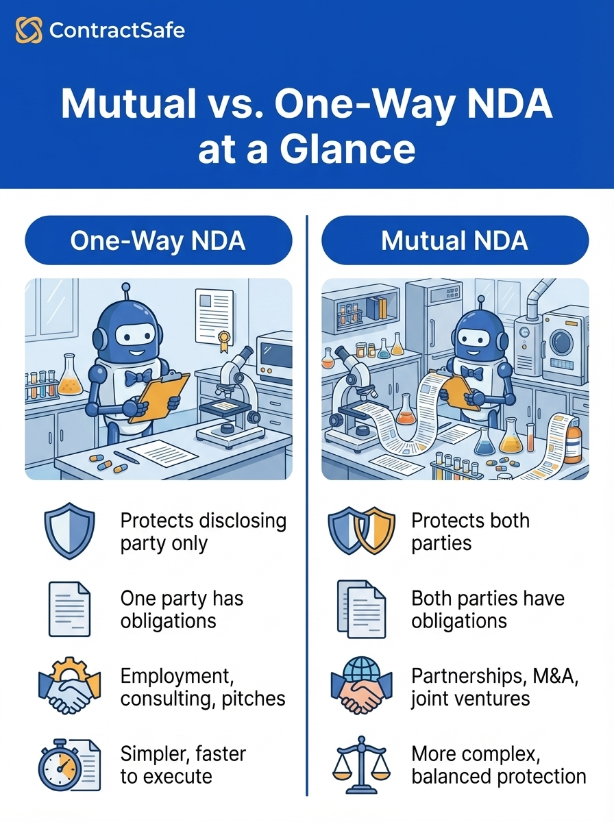 Mutual vs One-Way NDA Comparison