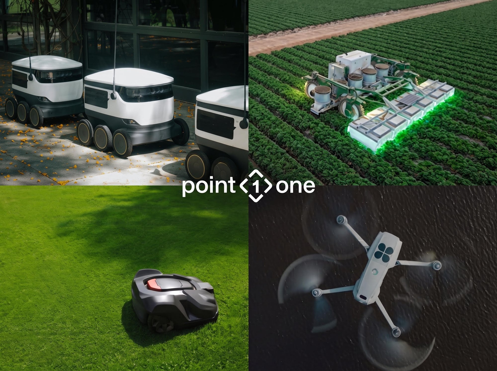 Point One Navigation image showing drones and robots