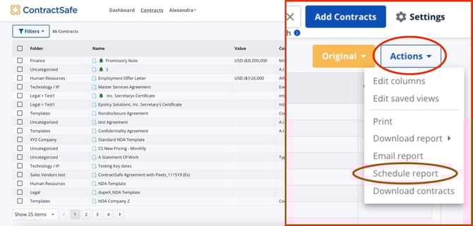 Schedule report HS image