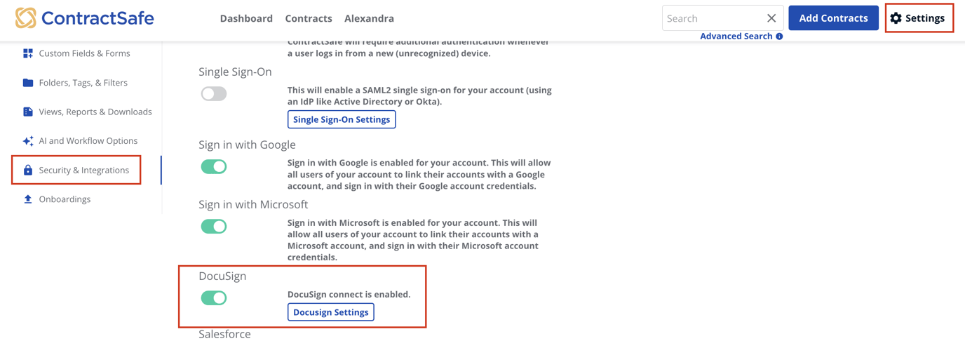 How to integrate with DocuSign - Standard One-Way