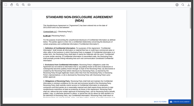 Preview the contract