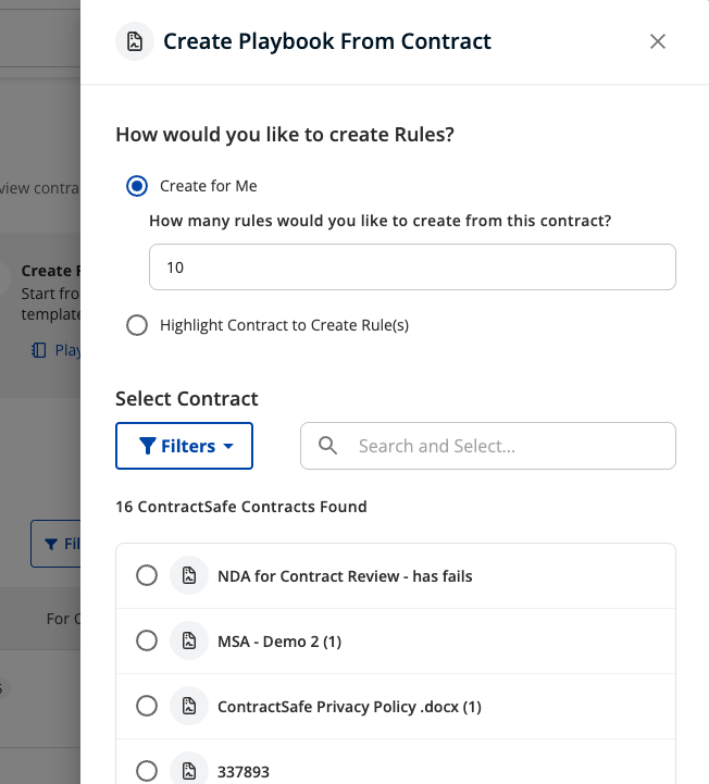 Set Up and Run AI Contract Review Playbooks