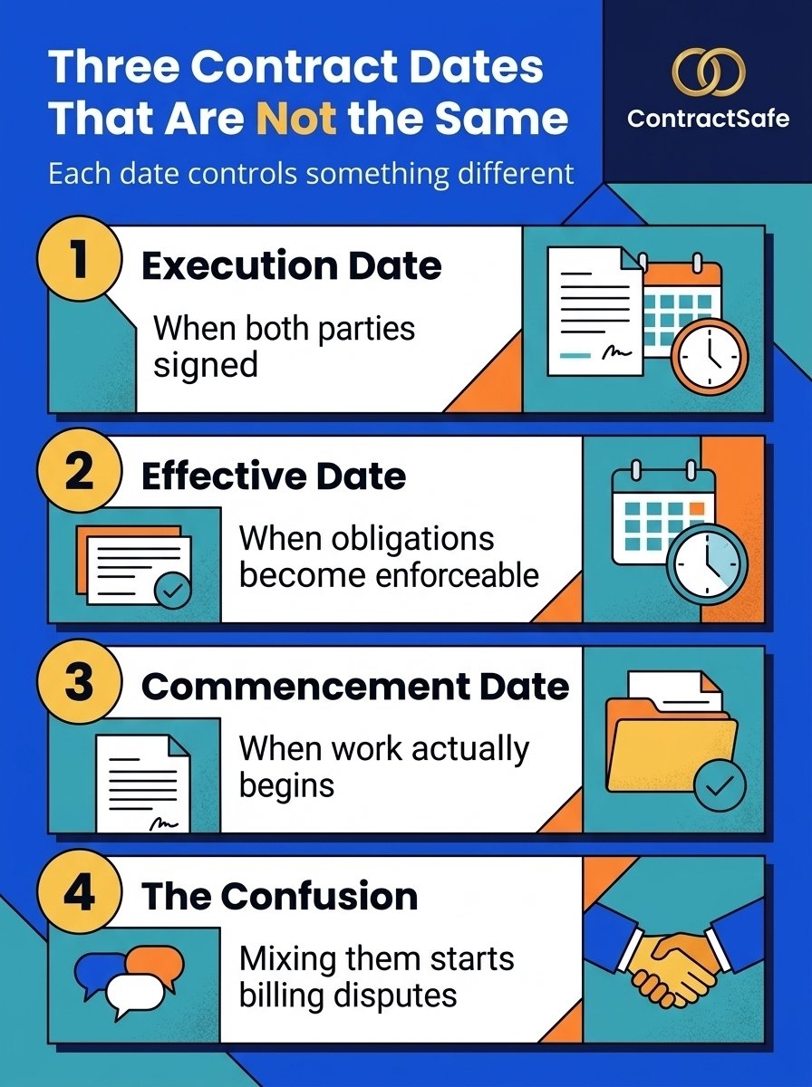 Three Contract Dates That Are Not the Same