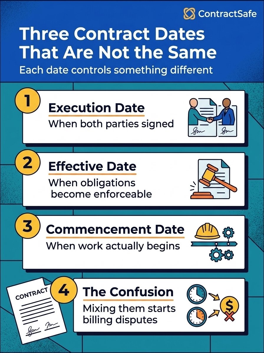 Three Contract Dates That Are Not the Same