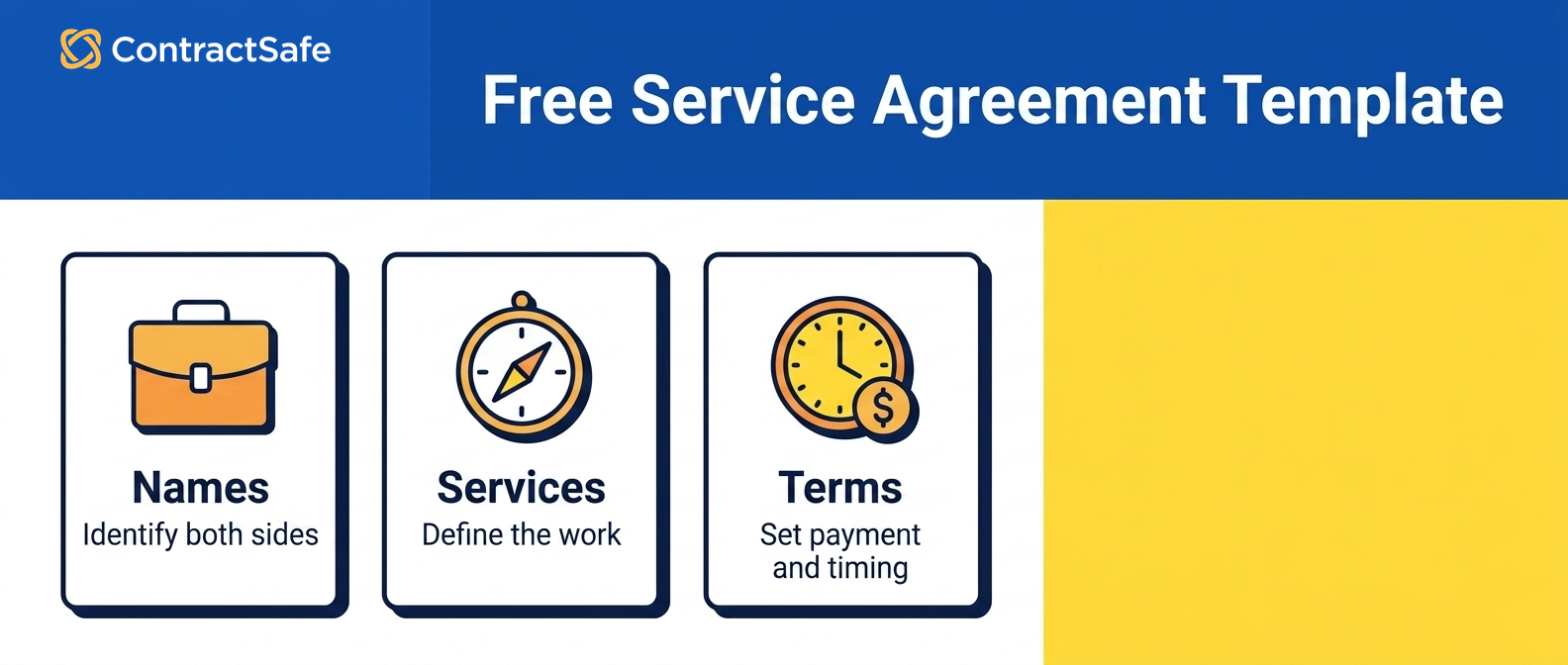 Free service agreement template overview infographic