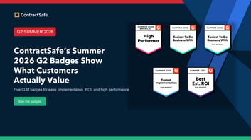 ContractSafe Summer 2026 G2 badges with article title