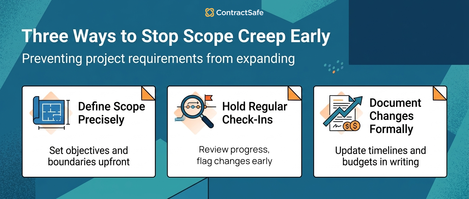 Review progress, flag changes early