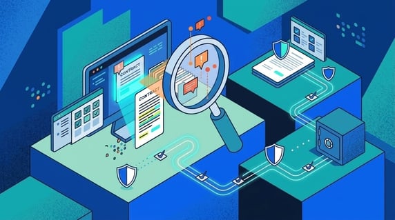 AI contract lifecycle management review workspace
