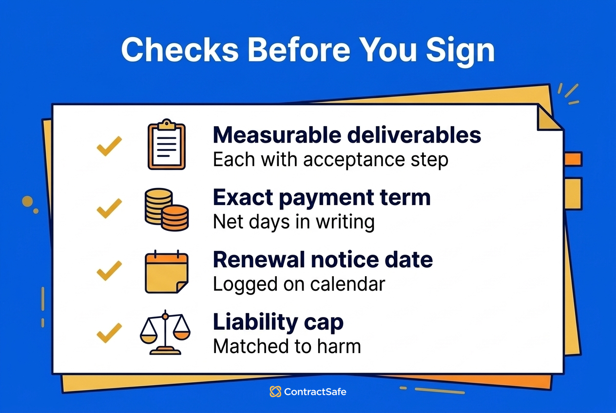Checks Before You Sign