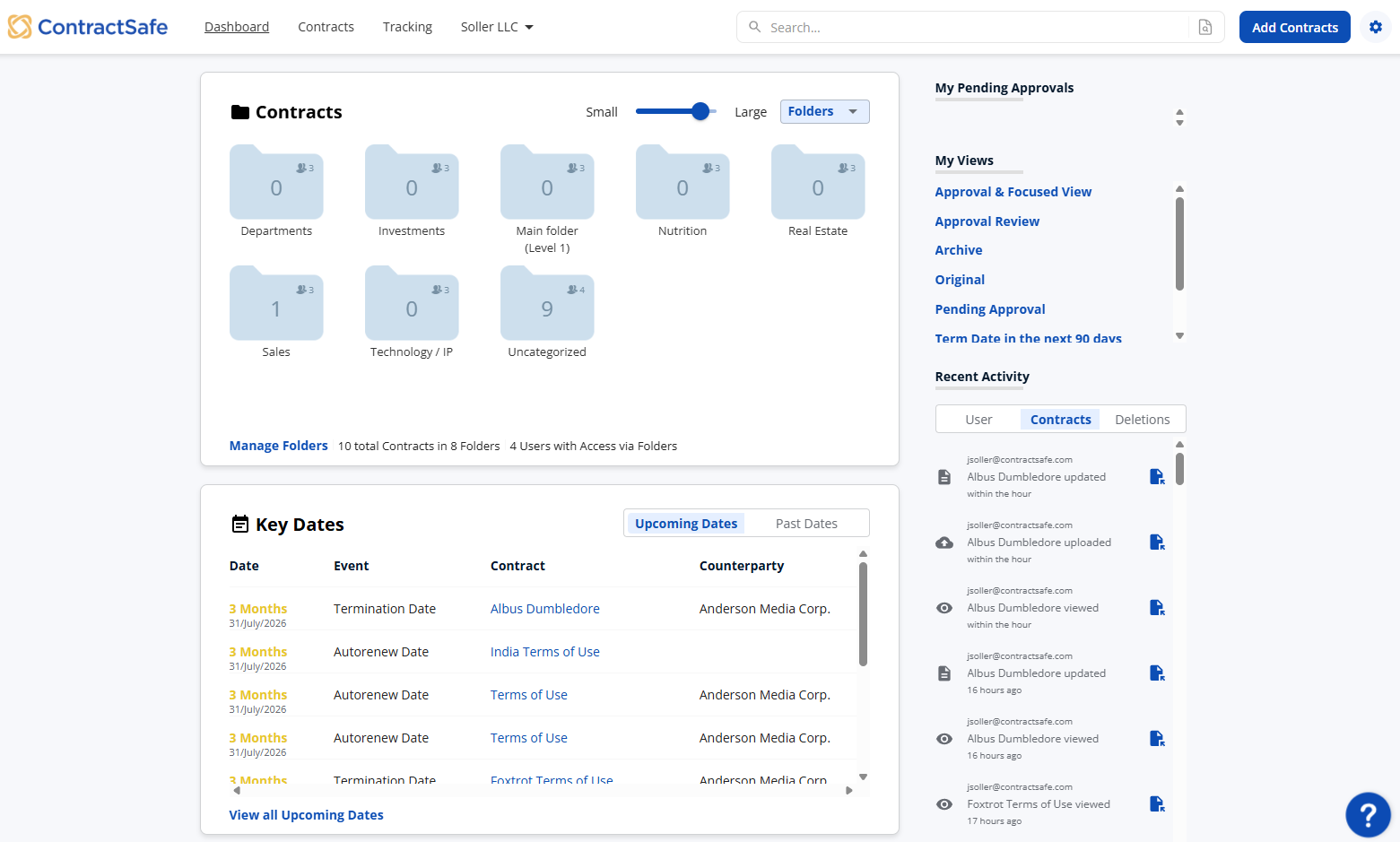A high level introduction to ContractSafe's layout . . . the 4 layers