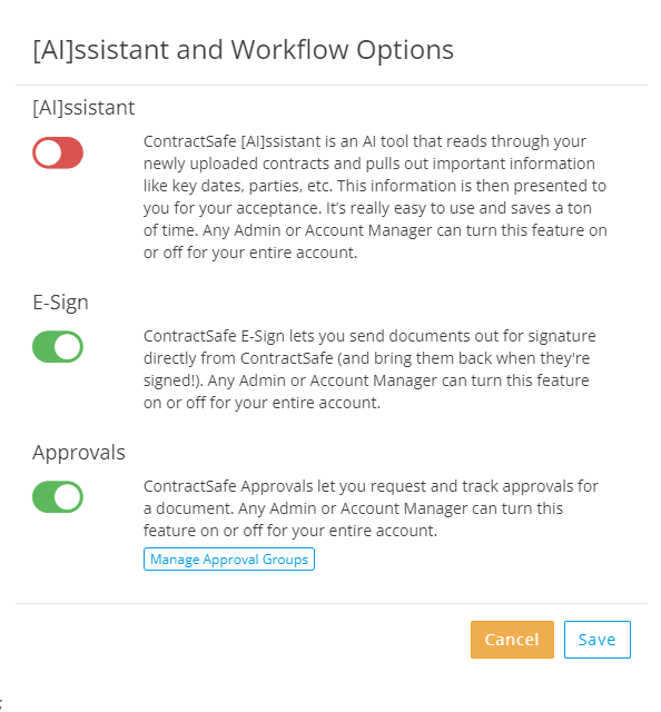 How does esign in ContractSafe work?