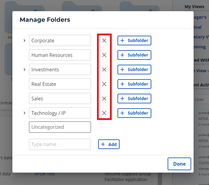 How do I add and edit Folders?