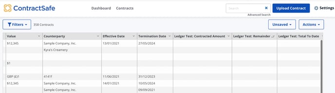 ledger example contract management system