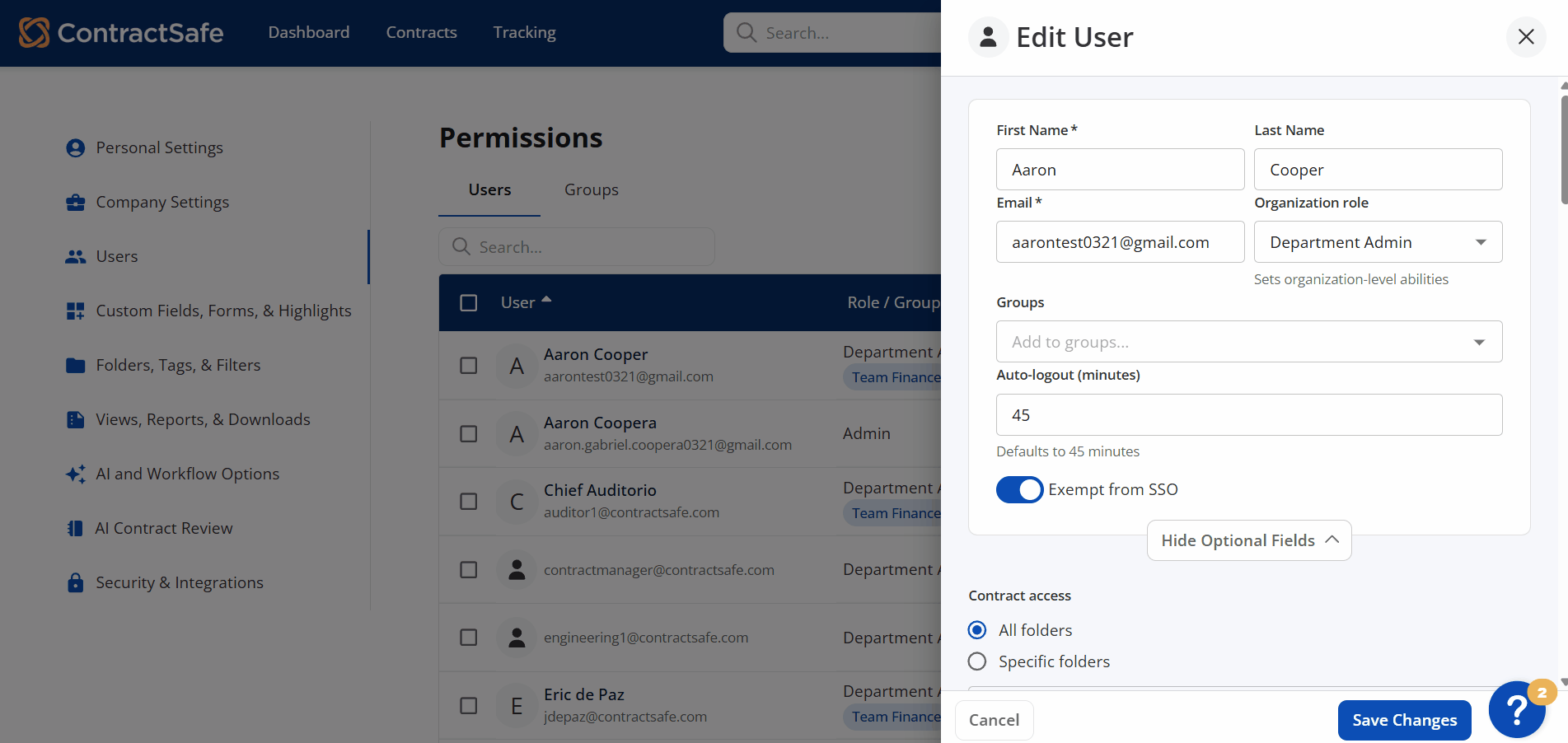 set permission