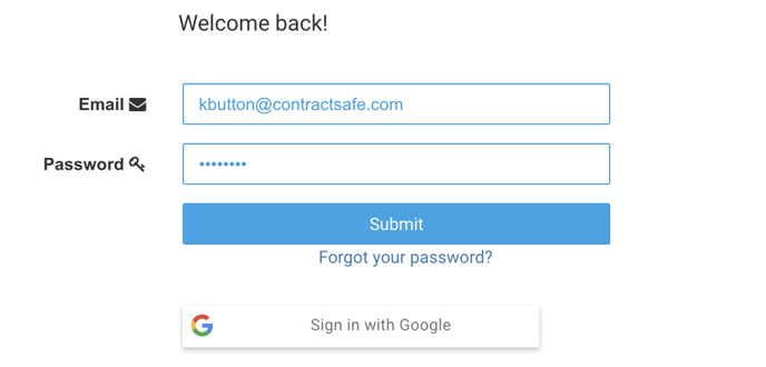 sign in with google instructions contract management system