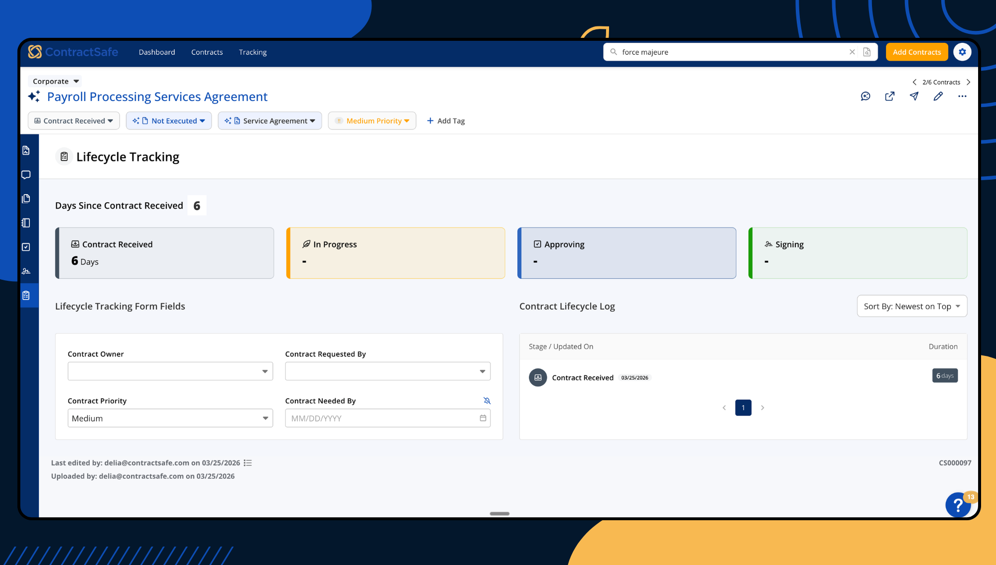 Lifecycle Tracking