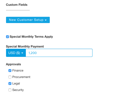 New Multiple Choice option in custom fields